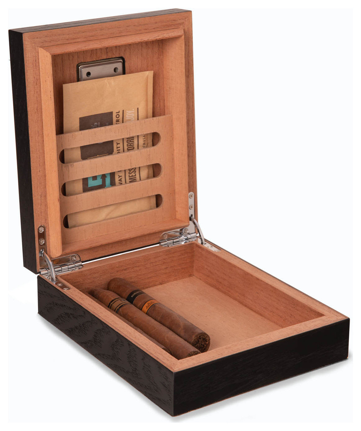 Modern Humidor Box Espresso Wood Cigar Humidor Box - Contemporary - Decorative Boxes - by ...