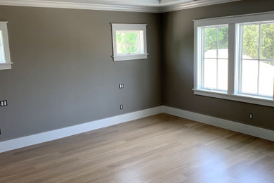 Example of a transitional dining room design in New York
