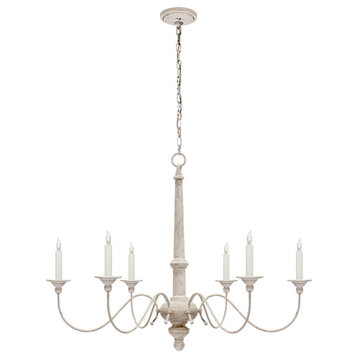Country Small Chandelier in Belgian White