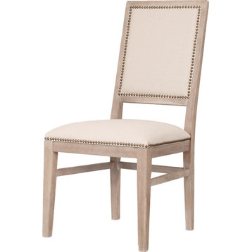 Dexter Dining Chair, Set of 2, Stone Linen, Natural Gray, Shown in Stone Wash