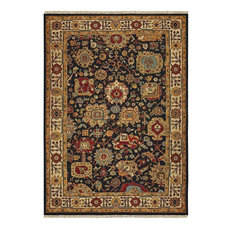 Tommy Bahama Angora 12302 Rug, Black/Ivory, 2'6"x10'0" Runner