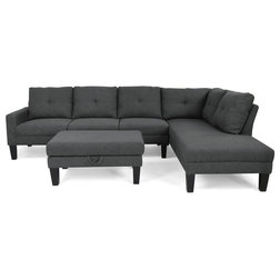 Transitional Sectional Sofas by GDFStudio