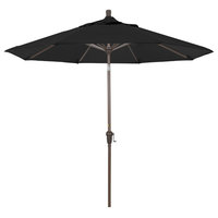 9' Aluminum Market Umbrella Auto Tilt Champagne, Pacifica, Black