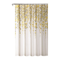 50 Most Por Contemporary Shower Curtains For 2018 Houzz Lush Decor Weeping Flower Shower Curtain Yellow Gray 72 X72