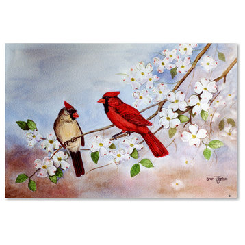 Arie Reinhardt Taylor 'Cardinals And Dogwood' Canvas Art, 47x30