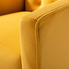 Upholstery Velvet Accent Chair With Button Tufted Back Set of 2, Mustard