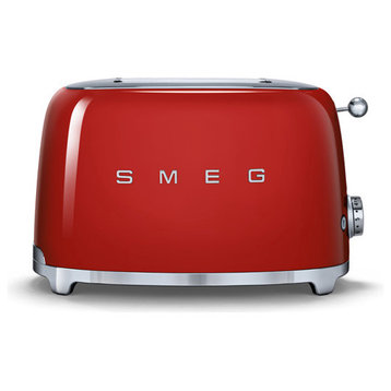 Smeg 50's Retro Style Two Slice Toaster, Red