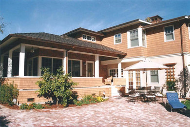 Example of a large patio design in Other