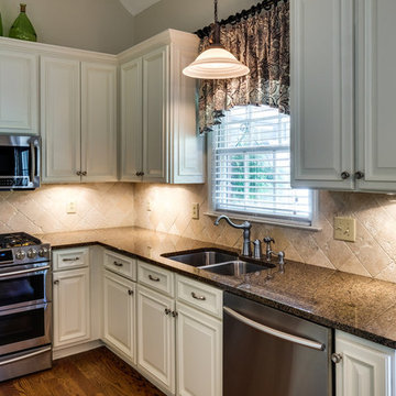 Dover White New Doors Built Kitchen Remodel