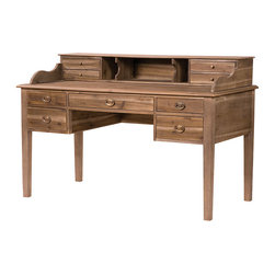 Belmont Writing Desk with Hutch Top - Desks And Hutches