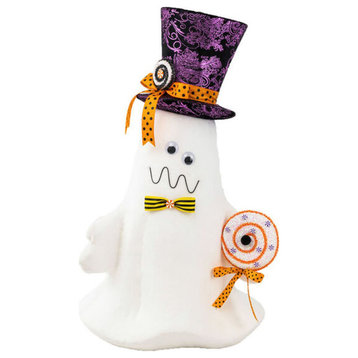 December Diamonds Trick Or Treat - 24" Ghost With Top Hat.