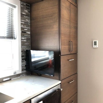 Custom rift-sawn white oak cabinetry