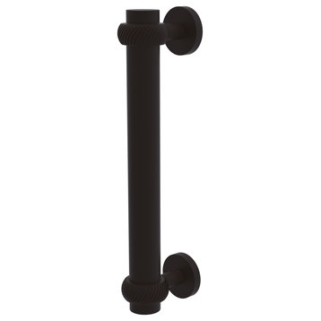 8" Door Pull With Twist Accents, Oil Rubbed Bronze
