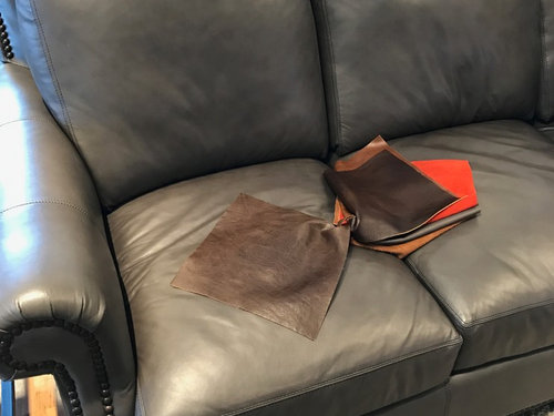 Need Help Choosing Leather Sofa Color, Gray Walls With Brown Leather Sofa