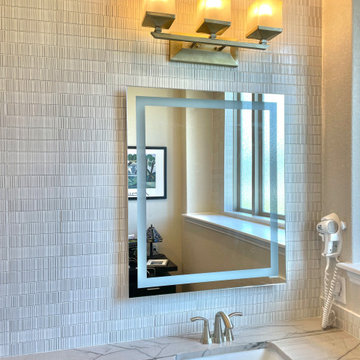 MASTER BATHROOM - Vanity Wall Backsplash Ann Sacks Savoy 2 x 8