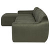 Coraline Sectional Sofa, Left Facing L Microsuede Fabric, Sage