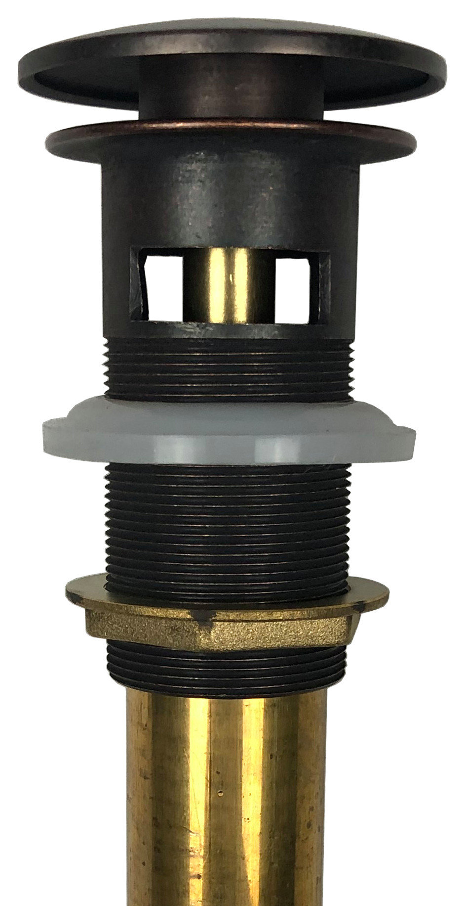 SinkSense 1.5" Pop-Up Sink Drain in Aged Copper – Overflow