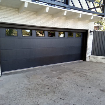 Black Flush Panel Garage Doors