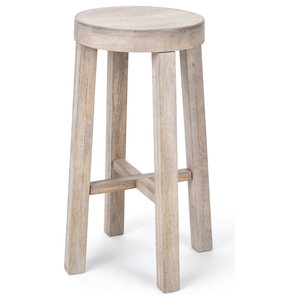 Conley 30 inch Bar Stool with Elm Wood in Cocoa Brown 