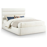 Meridian Furniture - Adam Upholstered Bed, Cream, Queen, Boucle Fabric - Indulge in the allure of the Cream Boucle Fabric Adam Queen Bed by Meridian Furniture. Its captivating design and luxurious Cream Boucle Fabric elevate any space with effortless elegance. Crafted with precision and durability in mind, this stunning piece becomes the focal point of gatherings, fostering moments of connection and warmth. Embrace sophistication and style with the Adam Queen Bed, a testament to exquisite taste and timeless beauty.