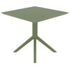 Sky Square Table 31 inch Olive Green