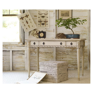 Hooker Furniture Melange Sofia Writing Desk in White/Cream/Beige