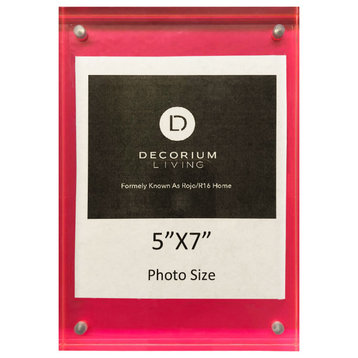 Neon Block Frame 5x7, Pink