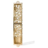 Hand Painted Mezuzah Embellished w/ a Ivy and Flowers Design 24K Gold Plated, 6"