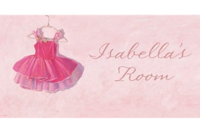 Pink Ballerina Tutu Personalized Room Sign and Door Sign