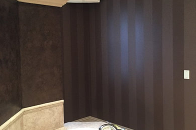 Example of a trendy home design design in Tampa