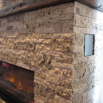Custom Fireplace and Backsplash
