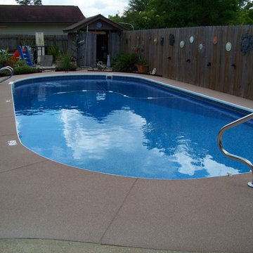 pools before and after with our Quarts Polymer Concrete Coating