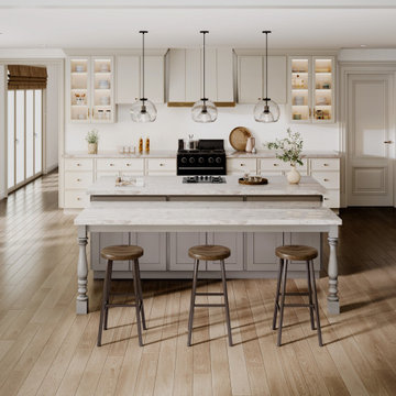 Nacreous Shaker Slim Dove White Gallery| Kitchen Projects