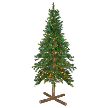 6.5" Pre-Lit Royal Alpine Artificial Christmas Tree, Clear Lights