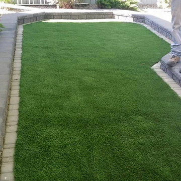 Synthetic Artificial Turf Grass Dog Yard Transformation Lethbridge 2014