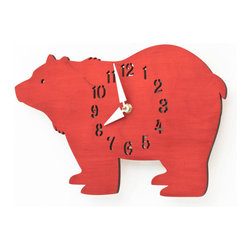 Red Bear Children's Wall Clock - Kids Clocks