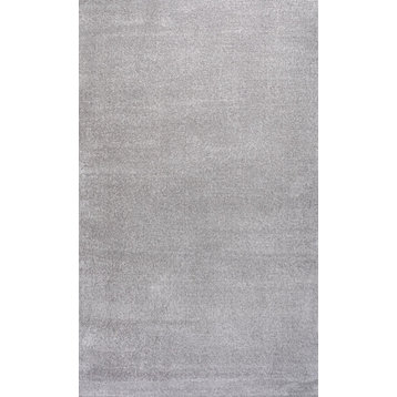 Haze Solid Low-Pile Light Gray 12 ft. x 15 ft. Area Rug