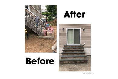 Before & After Stone Steps and Paving in Garfield, NJ