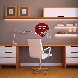 Personalized Football Helmet - Wall Decals