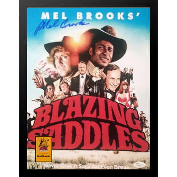 Blazing Saddles Signed Movie Poster, Custom Frame