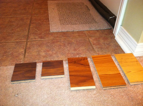 Kitchen Tile And Laminate Wood Contrast, Contrasting Laminate Floors
