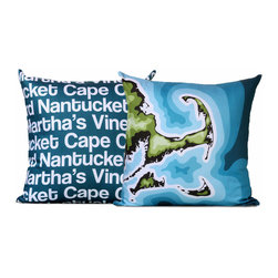 Cape Cod Map Pillow - Decorative Pillows