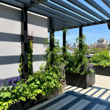 Powder Coated Aluminum Pergola & Planters