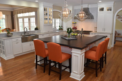 Huge transitional kitchen photo in Philadelphia