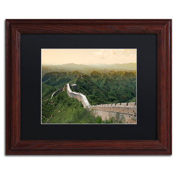 Philippe Hugonnard 'Great Wall IV' Art, Wood Frame, Black Matte, 14"x11"