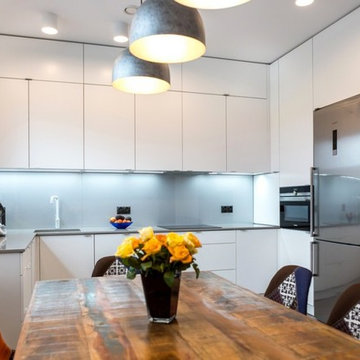 Modern Kitchen with Matte Painted Cabinets