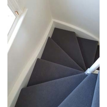 Dark Navy Carpet Runner to Stairs