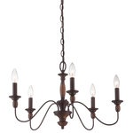Quoizel - Holbrook 5-Light Chandelier, Tuscan Brown - The Holbrook collection is Americana at its finest. It features a Tuscan Brown finish that is warm and compliments the simplicity of this collection.
