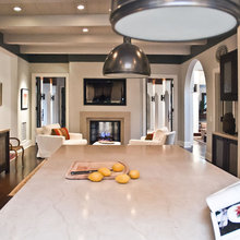 kitchen fireplace