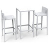 Spritz Bar Table With 2 Bar Stools , Basic/Injection, White